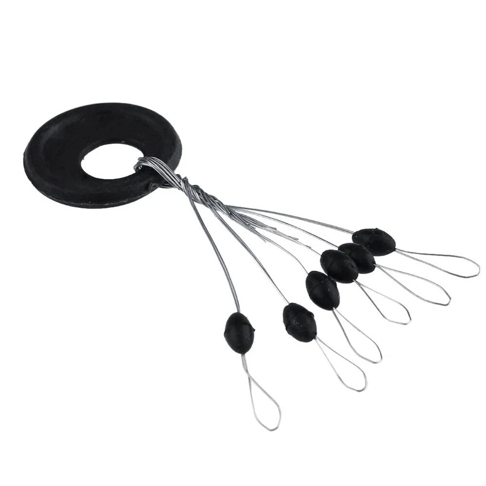 Fishing Lure Spinner - 600 個 100 グループセットゴムスペース豆オーバルストッパー釣り浮き用フライフィッシングアクセサリースピナー餌魚ツール