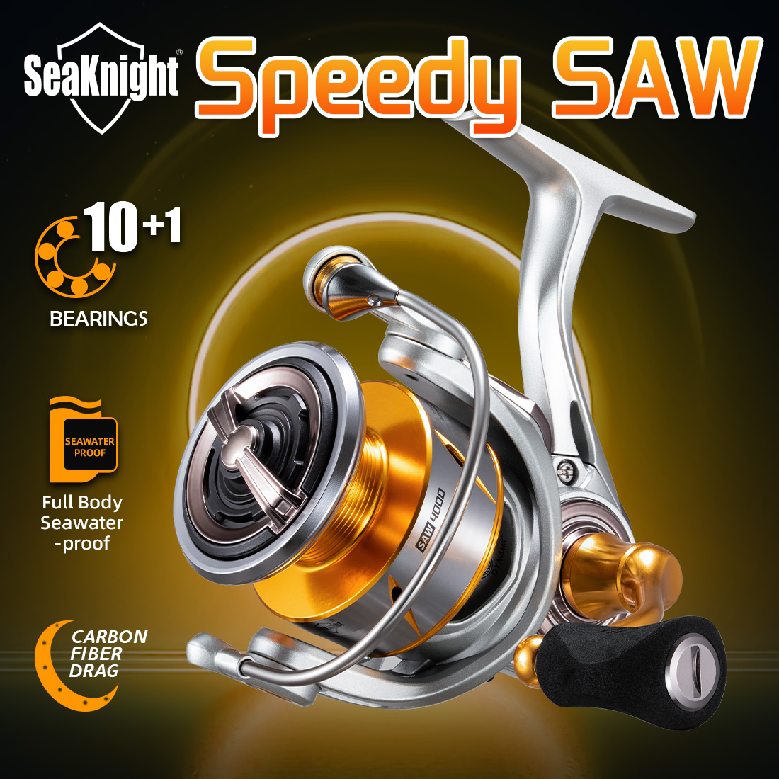 Kastking Reel Zephyr - SeaKnightブランド スピーディーソー 海水釣りスピニングリール 10+1BB 全身耐海水リール カーボンファイバードラグ