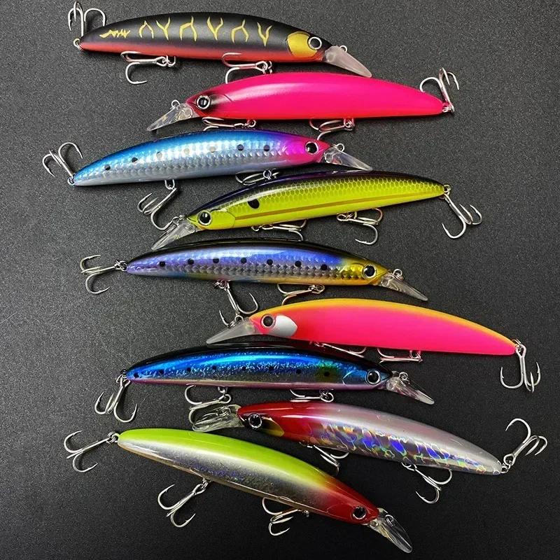 Fishing Lure Spinnerbait - 釣り用フローティングミノールアー,人工餌,硬い素材,海,海,ビーチ,バス,パイク,パーチ,110mm, 20g