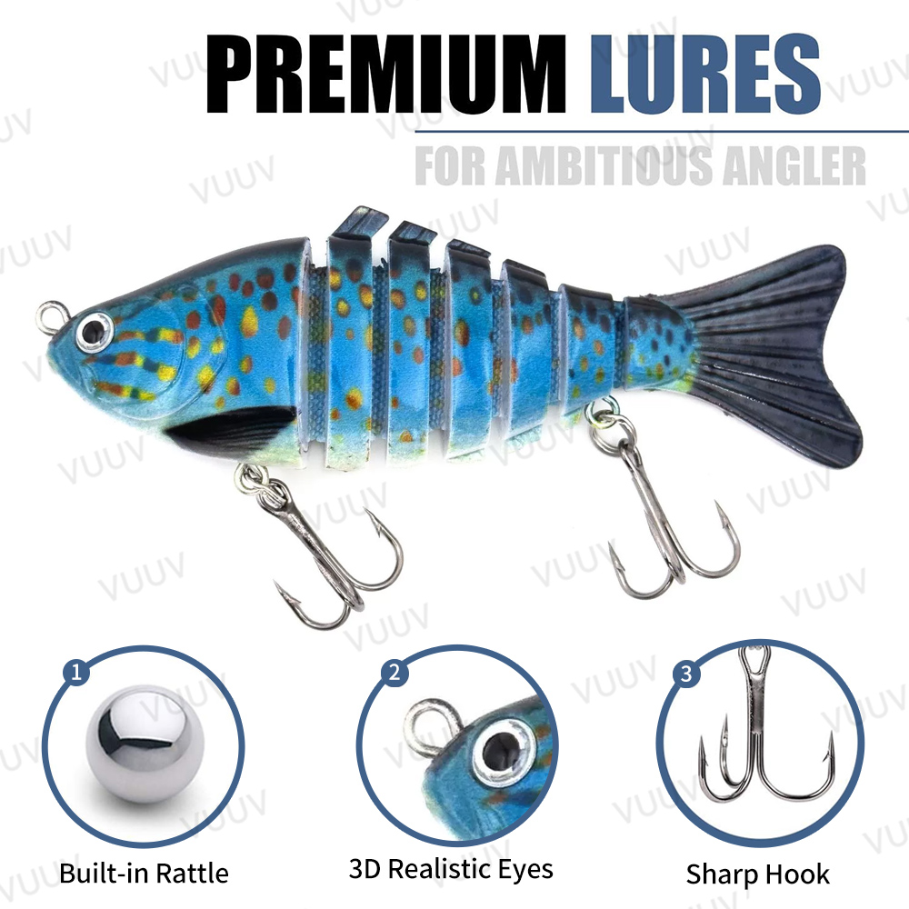 10個入り マルチジョイントスイムベイトフィッシングルアー  - Fishing Lure Popper のレビューと価格