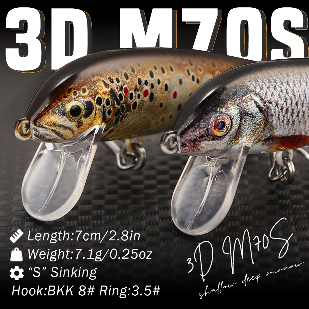 B&U フィッシング ルアー シンキング ミノー、3D リア - Fishing Lure Spinnerbait のレビューと価格