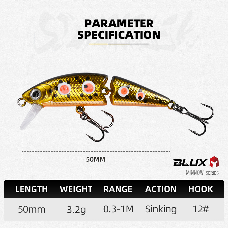 BLUX DR.ミノー ジョイント 50S スイムベイト 5 - Fishing Lure Spinnerbait のレビューと価格