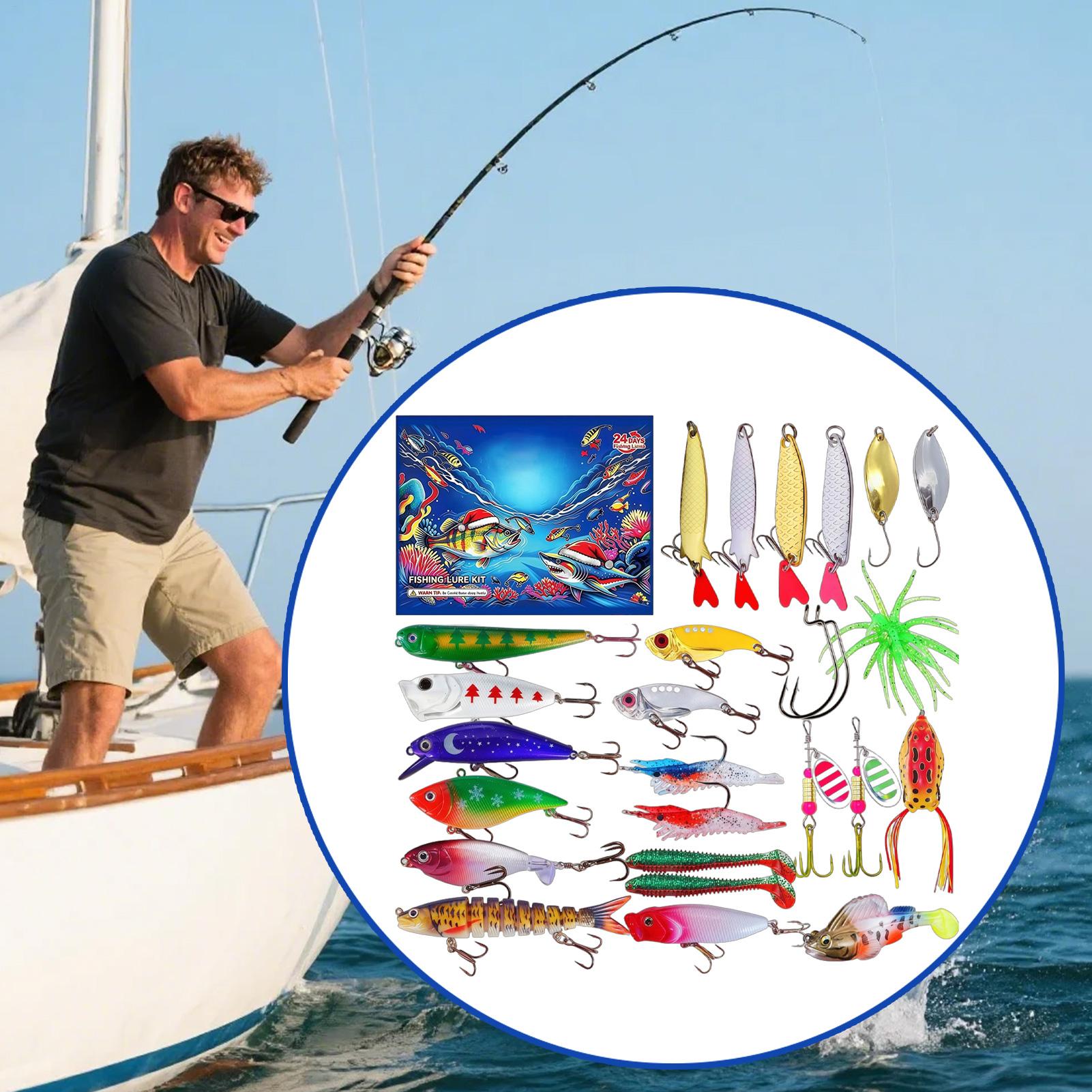 2026年クリスマスカウントダウンカレンダー 24日間釣り用 - Fishing Lure Kit のレビューと価格