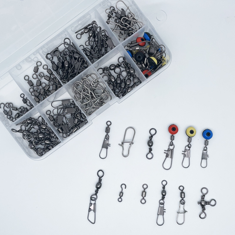 115個の釣り用スイベルコネクターキット（ボックス付き）-  - Fishing Lure Kit のレビューと価格