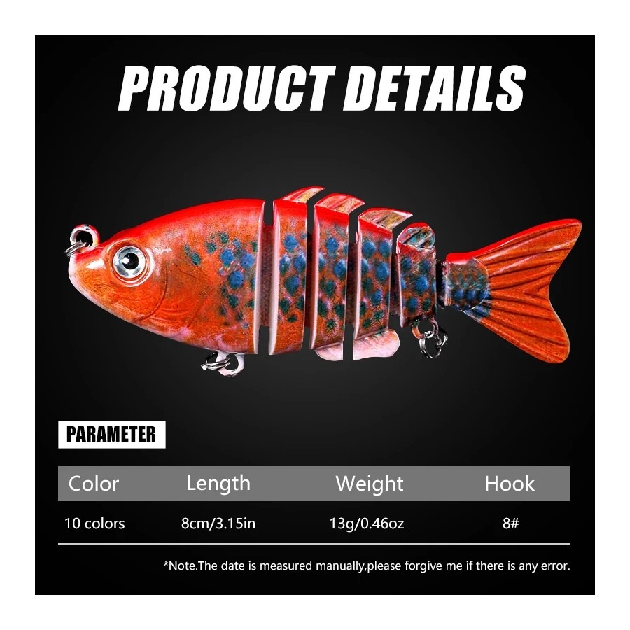 1 個 8 センチメートル 13 グラムリアルな釣りルアース - Fishing Lure Crankbait のレビューと価格