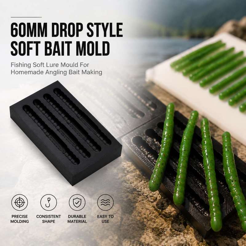 ドロップ型ソフトフィッシングベイトモールド 60mm ルアー - Fishing Lure Kit のレビューと価格