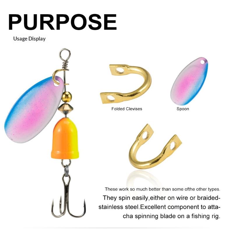 ホットセール 50個入り イージースピン クレビス U字型  - Fishing Lure Spinner のレビューと価格