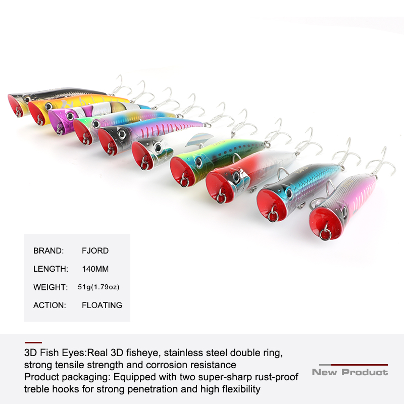 フィヨルド 140 ミリメートル 51 グラムポッパー釣りル - Fishing Lure Buzzbait のレビューと価格
